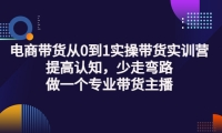 电商带货从0到1实操带货实训营:提高认知,少走弯路,做一个专业带货主播网创吧-网创项目资源站-副业项目-创业项目-搞钱项目网创吧